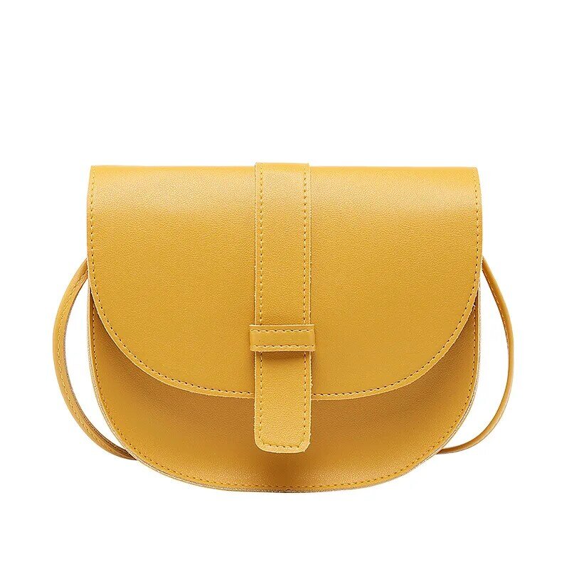 Petit sac à bandoulière jaune pour femmes, Mini sacoche en cuir PU pour filles, 2021