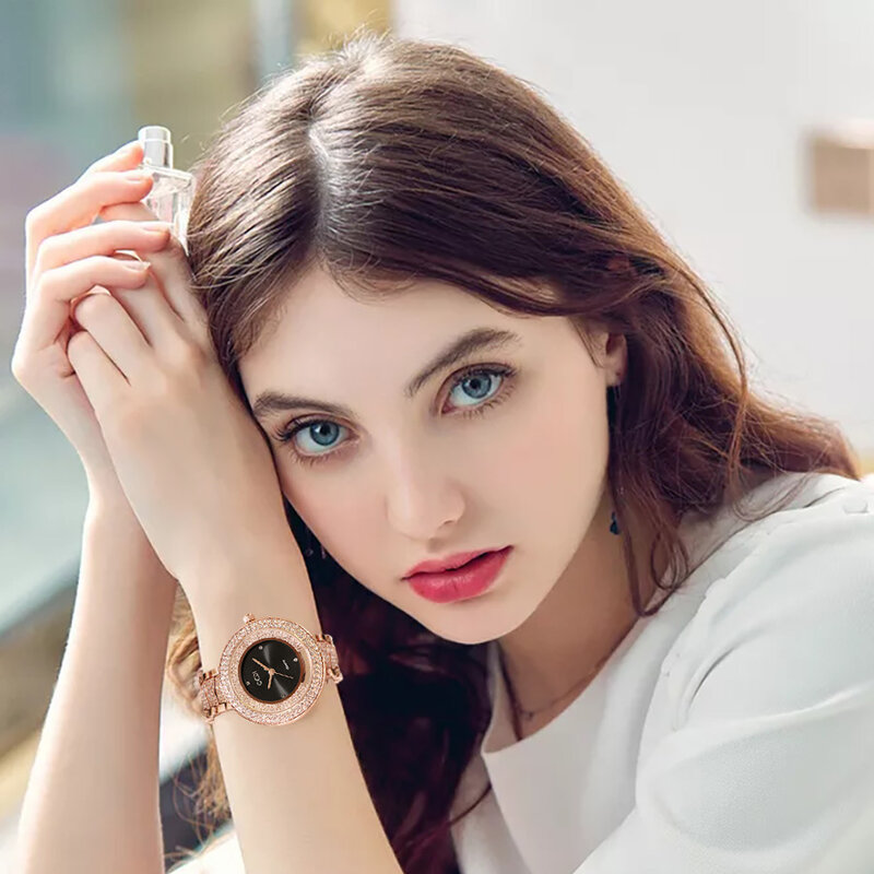 Reloj femininos Frauen Uhr Box Set Luxus Marke Strass Damen Uhr Mode frauen Uhr Armband Weibliche Armbanduhr