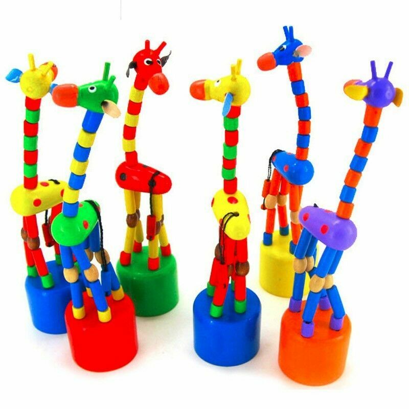 Juguetes de aprendizaje para bebé, Animal de madera, jirafa, juguete de desarrollo para niños, Juguetes Educativos de aprendizaje preescolar