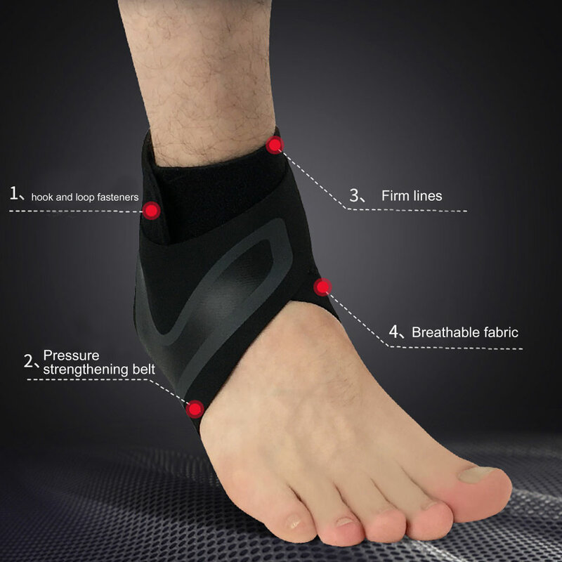 Happtyl-suporte estabilizador de compressão para o tornozelo, suporte para compressão, ajustável, prevenção de sprays, neoprene, para futebol, futebol