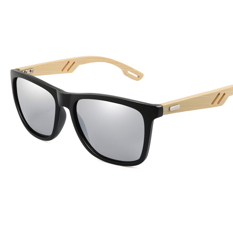 Gafas de sol de madera Retro Para hombre y mujer, lentes de sol de bambú con diseño de marca, deportivas, espejo, 2020