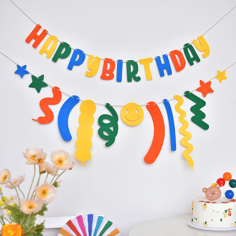 Decoración Para Baby Shower, cinta de cumpleaños, bandera, guirnalda de cumpleaños, utilería para fotos, fiesta de cumpleaños decoración para, sonrisa