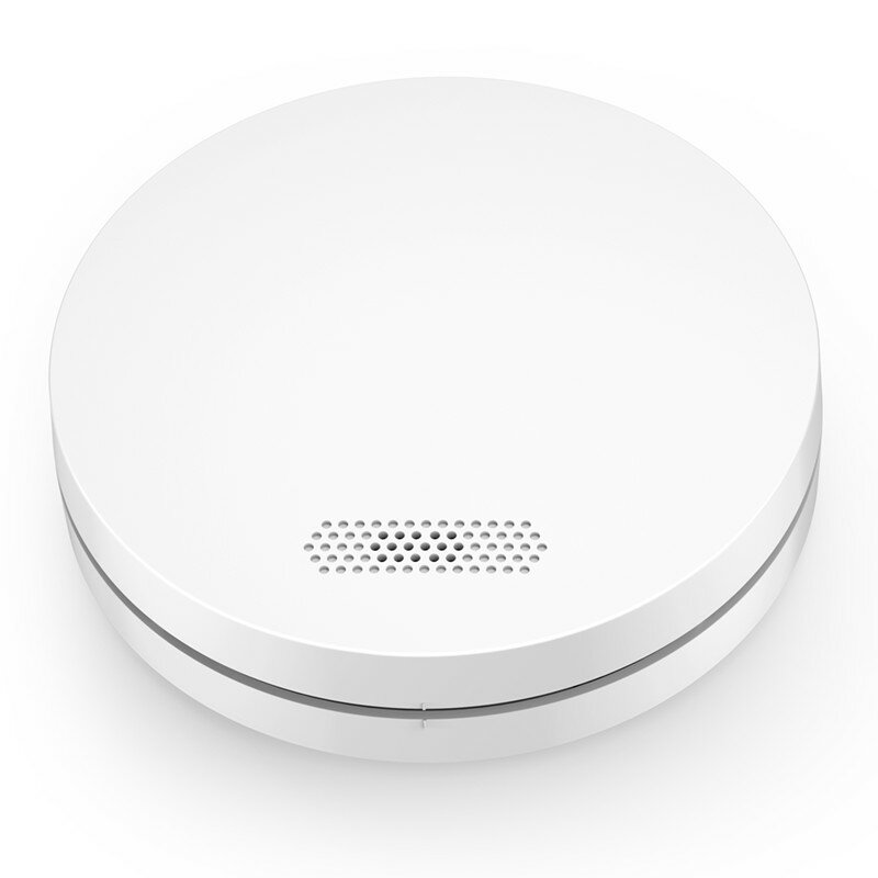 Detector de humo ultrafino, alarma fotoeléctrica independiente de seguridad para el hogar con batería reemplazable