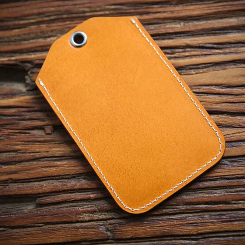 Vertical Style Leather ID Card Badge Holder Case with Neck Strap Lanyard