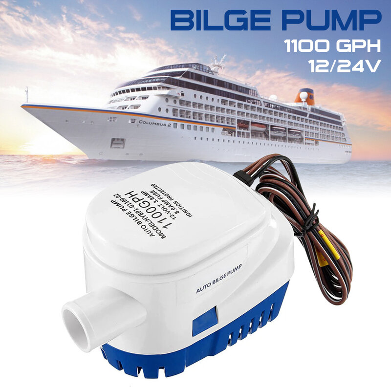 Automatic Submersible Boat Bilge Water Pump 12/24V 1100GPH Auto with Float Switch
