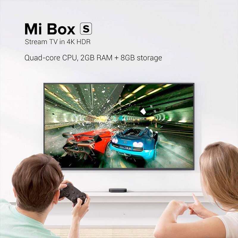 Xiaomi Mi Box S Smart TV Box Android 9 4K Ultra HD HDR 2G 8G WiFi Google Assistant Voice Control Netflix Chromecast Set-Top Box