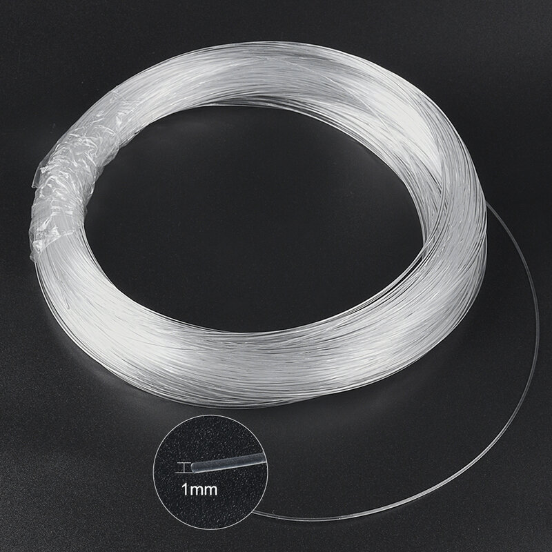 Brilho plástico da extremidade do cabo da fibra ótica de 1mm 100m pmma para a decoração interna da máquina da fonte de luz do céu estrelado