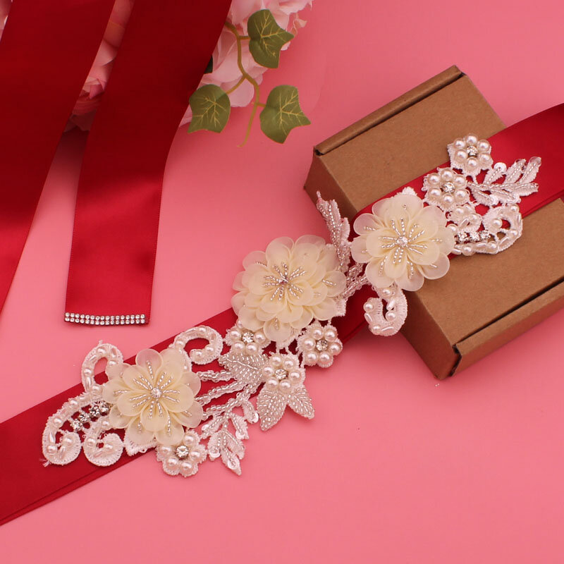 Wedding belt crystal bridal belt silver rhinestone satin bridal belt for wedding accessories