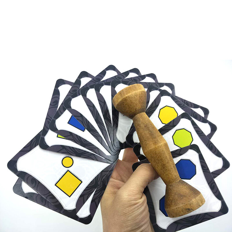 Novo jogo de tabuleiro totem expresso em inglês, token da selva, par rápido, floresta veloz para festa, cartas divertidas, 80 cartões