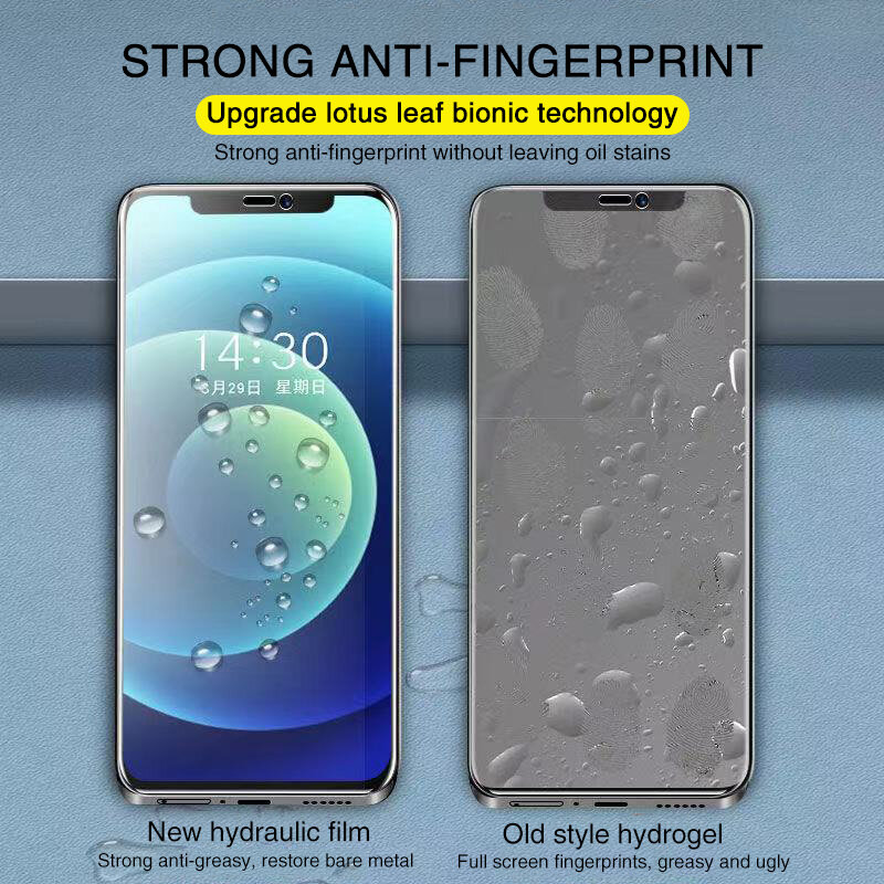 Película de hidrogel de cobertura completa para iPhone, Protector de pantalla para iPhone 6, 7, 8 Plus, X, XS, XR Mini, 11, 12, 13 Pro Max, 4 Uds.