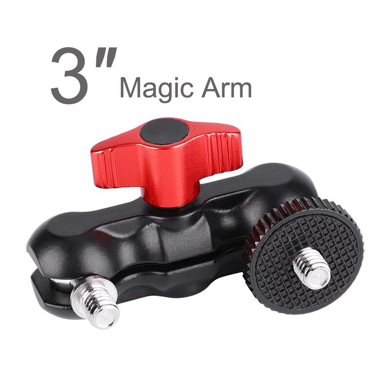 Double Ball Head Mount Adapter Magic Arm Super Clamp for Flash LCD Monitor LED Video Light SLR DSLR Camera Accessories