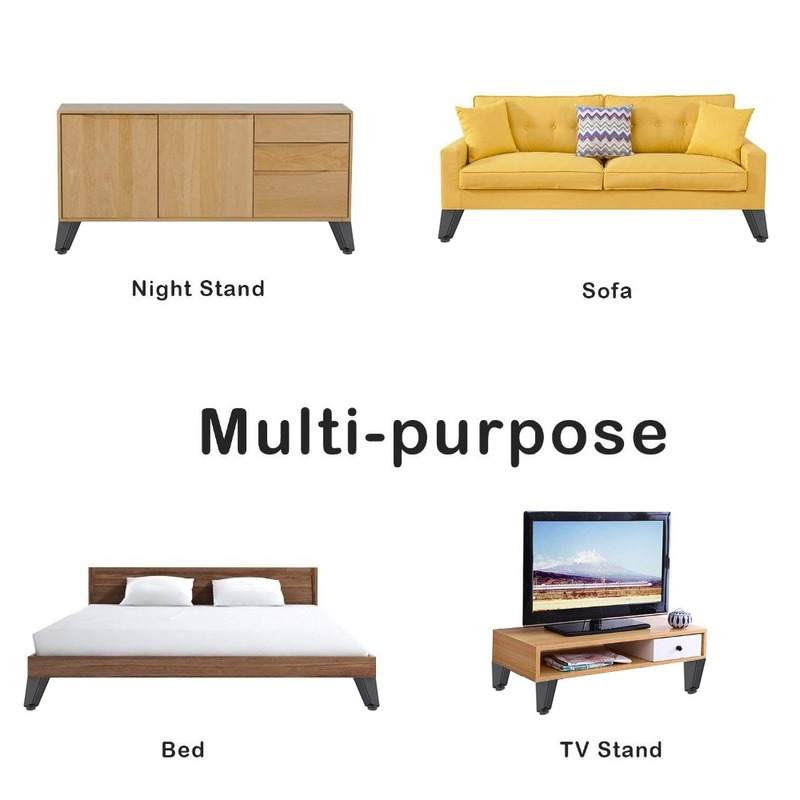 Meuble à pied réglable, meuble de bureau, meuble de classement, accessoires de meuble Tv, Support trapézoïdal en plastique, 4 pièces