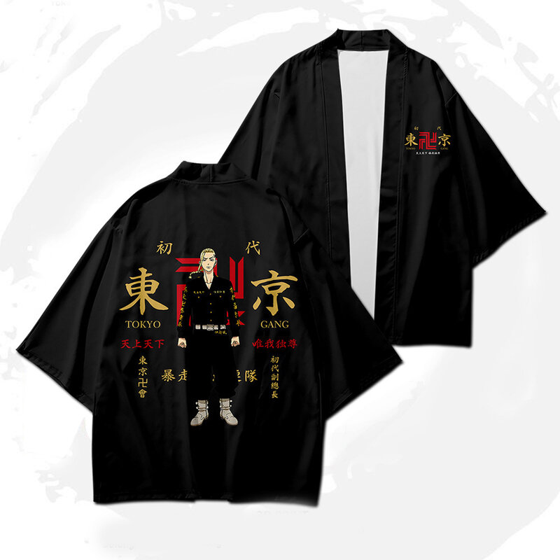 Camiseta de manga corta con capucha de Los Vengadores de Tokio, Sudadera con capucha y pantalones cortos de Anime de Tokyo Manji, Cosplay de Ken Ryuguji, uniforme de Toman de verano