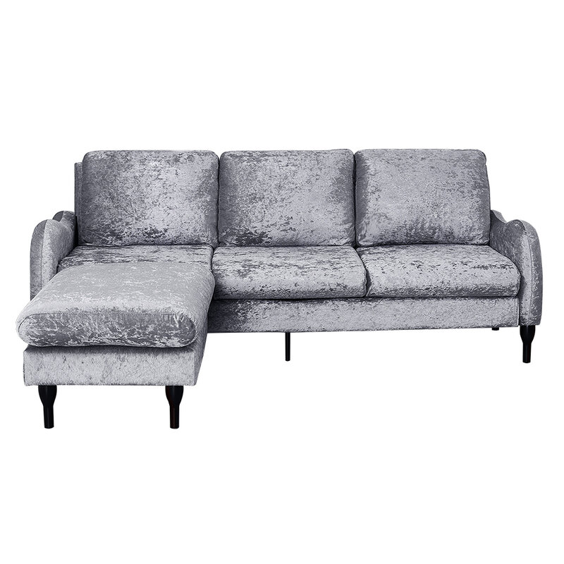 Panana Comfy Velvet 3 Seater Sofa with Footstool Chair/Sofa Seating Couch Lounge Living Room Furniture Fast delivery