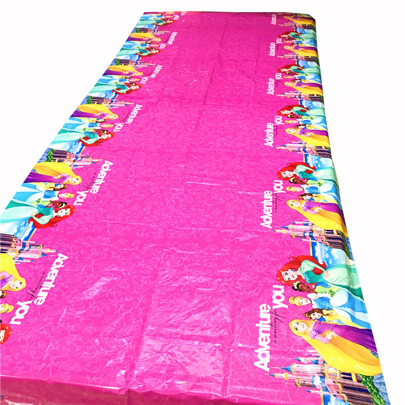 260x108cm toalha de mesa branca de neve princesa rapunzel belle tema capa de mesa festa de aniversário das meninas decorações do piquenique suprimentos