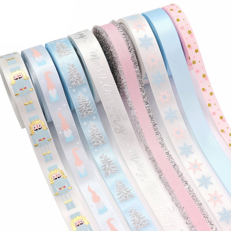 Printed Grosgrain Ribbons for Gift Wrapping Wedding Decoration Hair Bows DIY L41B