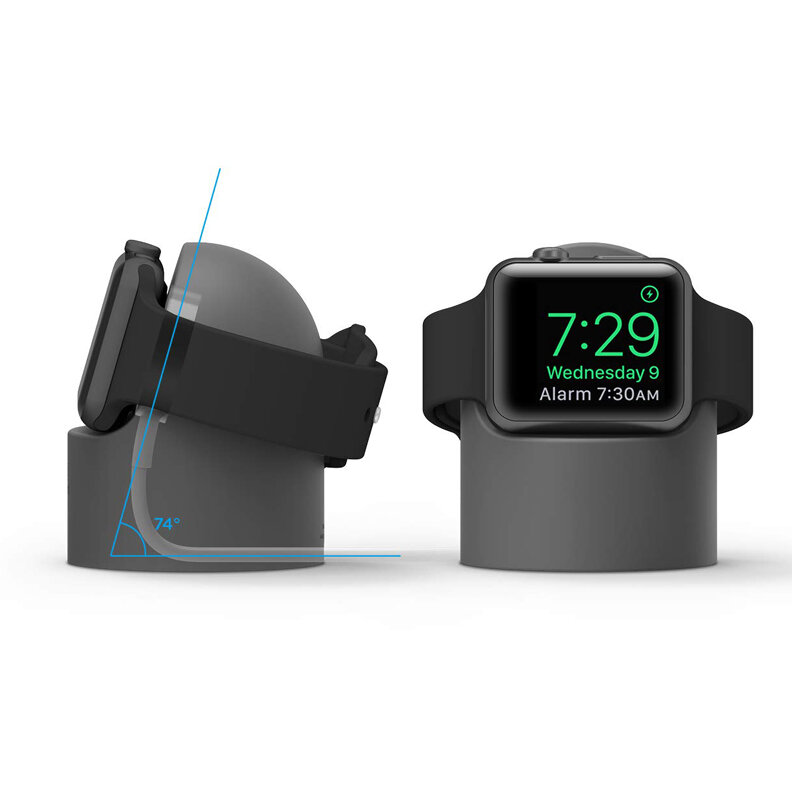 Зарядное устройство Подставка для Apple Watch 6 5 4 3 2 SE наручных часов iWatch, 44 мм, 42 мм, 40 мм, 38 мм, версия силиконовый ночник Зарядка держатель станци...