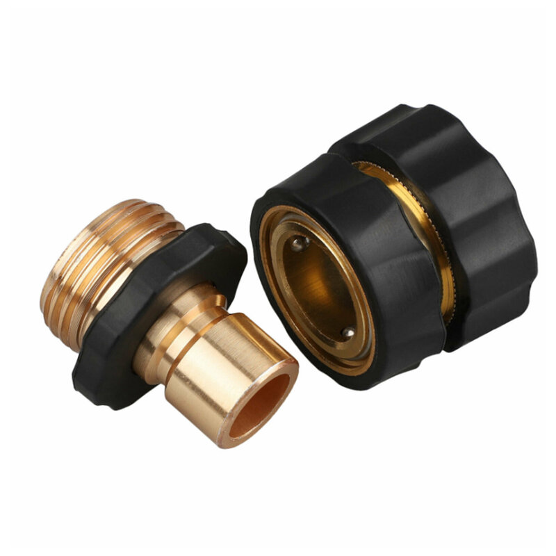 1Set 3/4 Inch Male and Female Universal Garden Hose Fitting Quick Connector