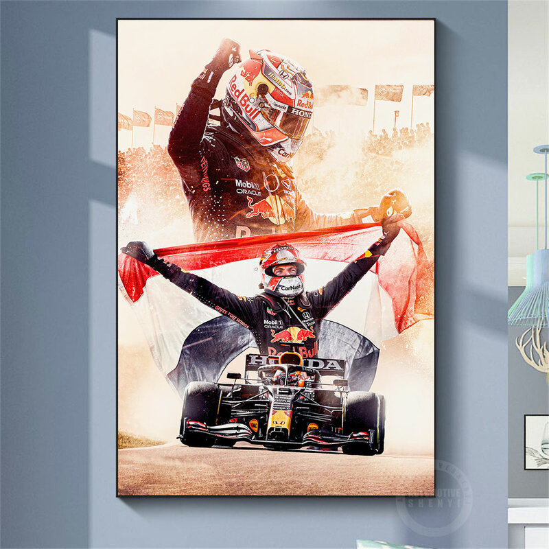 Campione F1 Win At Home Formula Car Racing Max Car Poster stampa tela pittura Home Decor Wall Art Picture For Living Room