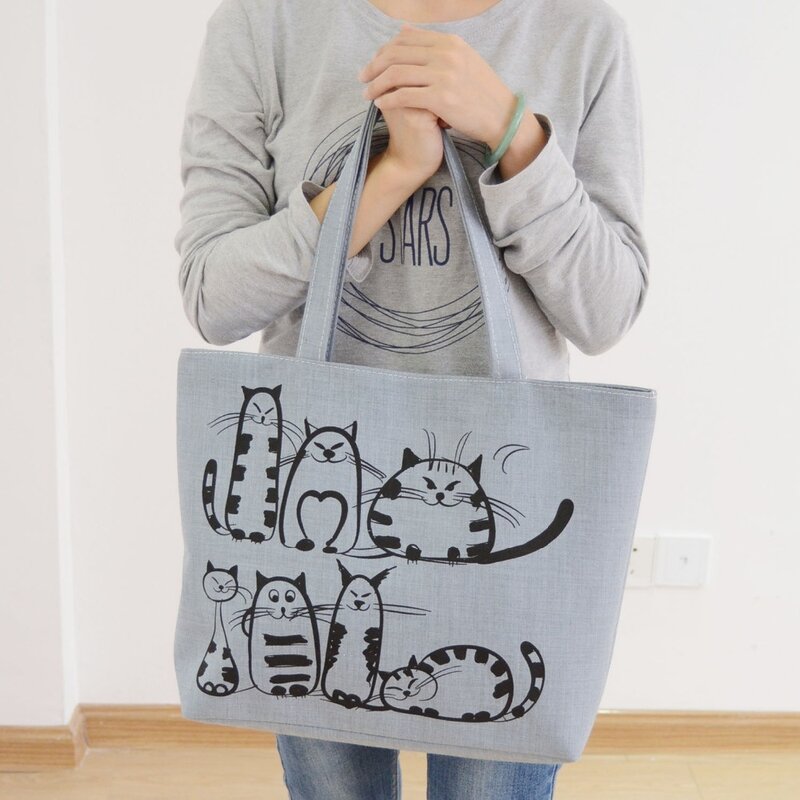 New Fashion Ladies Women Cute Women Casual Canvas Shoulder Bag Satchel Tote Shopping Handbag Student