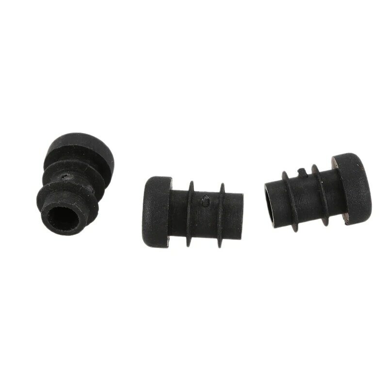 12 Pcs Plastic 12mm Pipe End Blanking Caps Bung Tube Insert Plug Round Black