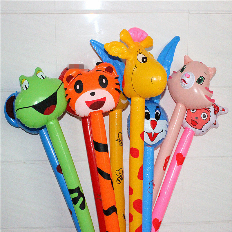 120cm Cartoon Inflatabel Tier Lange Aufblasbare Hammer Keine Verwundung Waffe Stick Baby Kinder Spielzeug Zufall 1Pcs 20 Arten