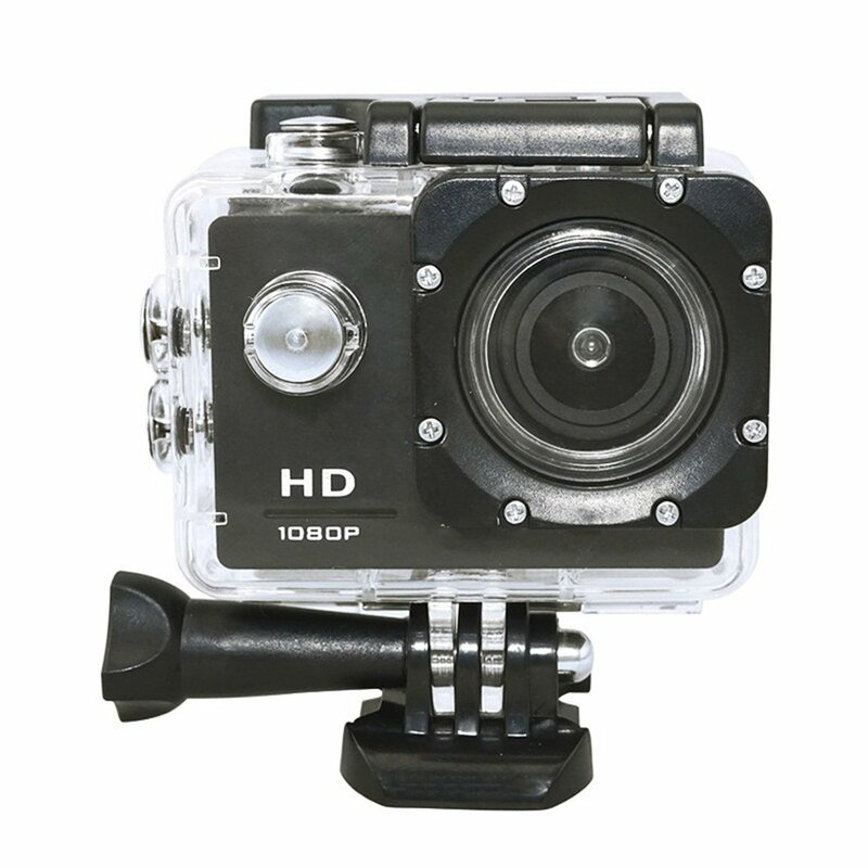 Câmera de ação digital para esportes, à prova d'água, sensor cmos, lente de ângulo amplo, para ação, 2.0 polegadas, hd 1080p/24fps