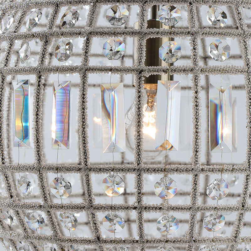 Lâmpada pingente de cristal led estilo italiano, criativo, estilo imperial de luzes, para quarto, sala de estar