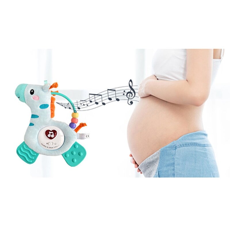 Prachtige Baby Pluche Dier Sussen Sound & Light Inductie Interactieve Slaap Speelgoed Comfortabele Pluche Pop Interactief Speelgoed