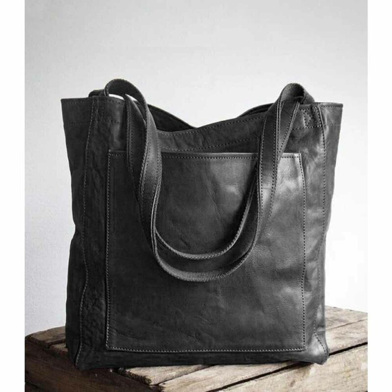 Vintage Shoulder Bags for Women 2021 Large Capacity Female Soft Pu Leather Handbag Ladies Shopper Tote Bag Travel Study