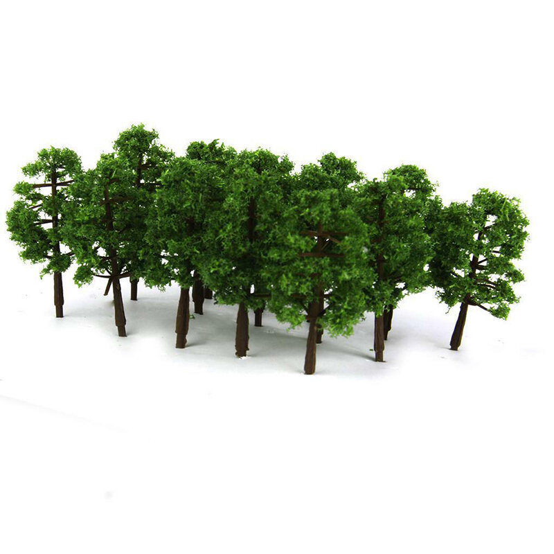 Alberi da giardino modello decorazione in plastica forniture 20 pezzi 8CM Mini scenario strada