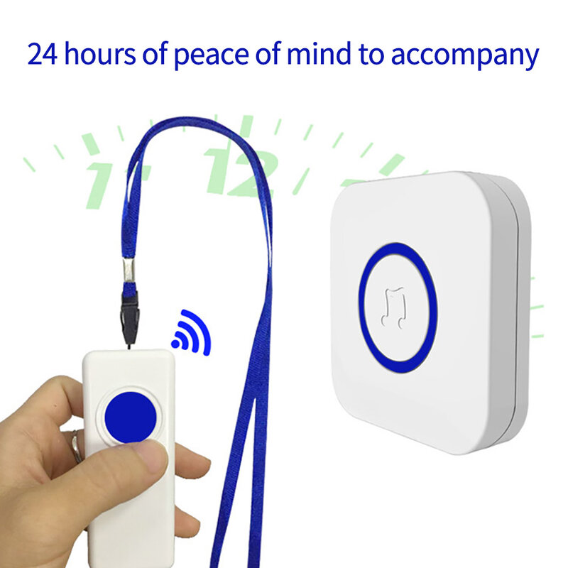 Wireless Doorbell Kit, 330M Remote Has 4 Volume Levels Waterproof Function 52 Chimes LED Flashes, Used In Home Office Classroom