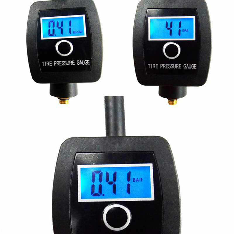 LCD Digital Sepeda Indikator Tekanan Udara Ban Akurasi Tinggi Pengukuran Meteran Ban Udara Sepeda Mini untuk Katup Presta/Katup Schrader