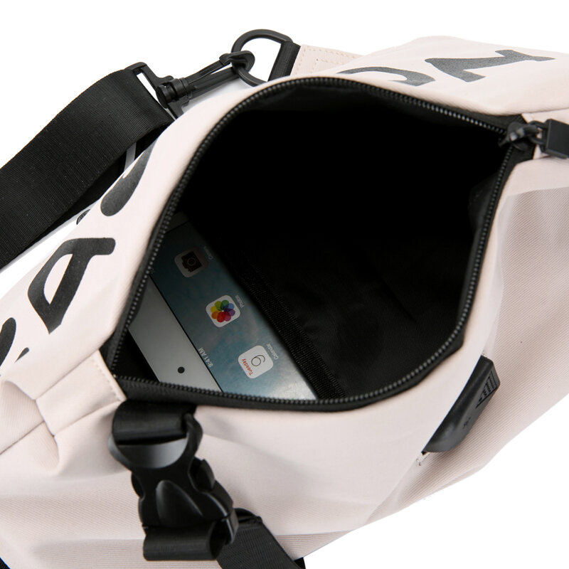 Bolso de hombro Oxford impermeable de gran capacidad para hombre y mujer, bolsa de pecho con colgante Unisex, con carga USB lateral