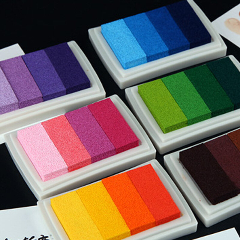 19 kolorów InkPad śliczne moda na bazie oleju dla majsterkowiczów stemple gumowe na odcisk atramentowy tkanina drewno papier prezent ślubny odcisk palca