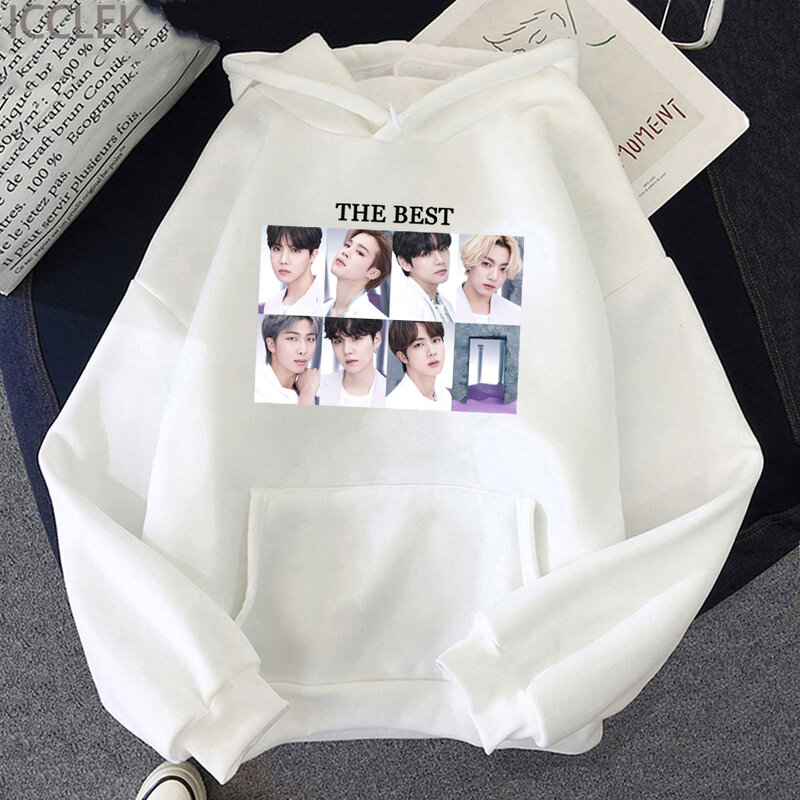 Kpop masło Album Jimin Jungkook SUGA V RM j-hope Jin Kawaii bluza z kapturem dynamit bluzy z grafiką najlepszy Album bluza damska
