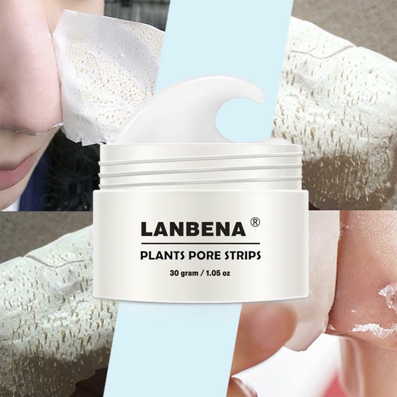 LANBENA Suction Blackhead Remover Nose Mud Mask Deep Cleaning Shrinking Pore Peeling Acne Treatment Skin Care Cream With Tissues