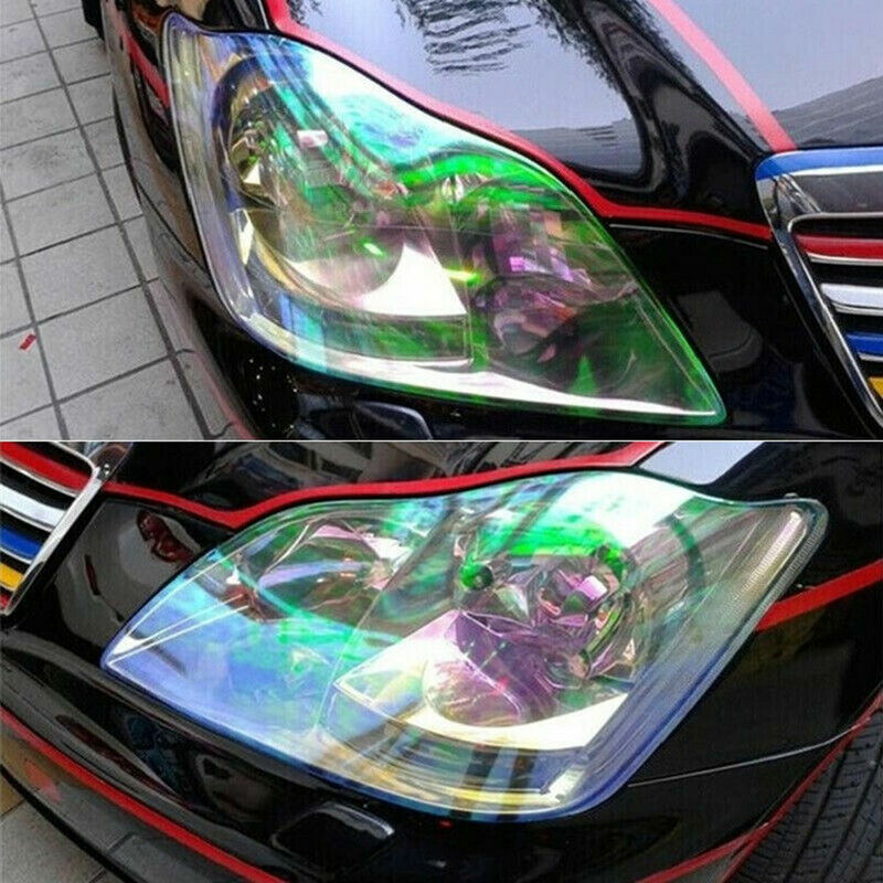 1 stücke 30cmx 100cm Transparent Chameleon Auto Auto Styling Scheinwerfer Rückleuchten Film Lichter Farbe-Ändern Auto Film Aufkleber