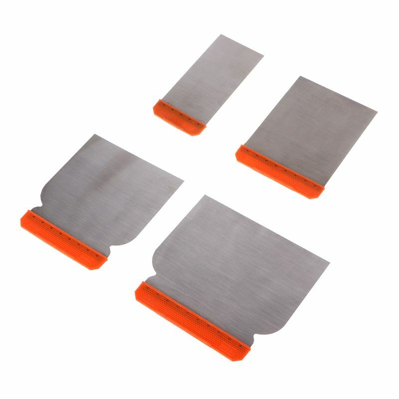 4pcs Carbon Steel Putty Knives Kit Durable Scraper Putty Cleaning Filling Tool GXMA