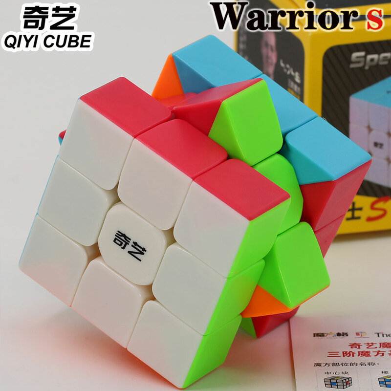 Rompecabezas de cubo mágico QiYi XMD Warrior S 3x3x3 3x3 3x3 sin costuras, velocidad profesional, educación, giro, Cubo de sabiduría, juguetes de juego de regalo