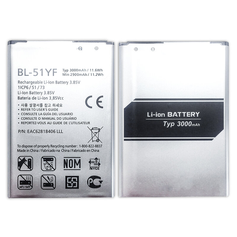 Hoge Kwaliteit BL-51YF BL51YF Bl 51YF 3000Mah Mobiele Telefoon Batterij Voor Lg G4 H810 H815 H818 F500 US991 VS986 bateria Batterijen