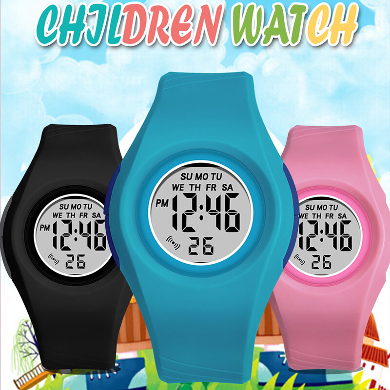Zegarki dziecięce wodoodporny cyfrowy zegarek dziecięcy dla dziewczynki LED elektroniczny zegarek chronograf zegarek sportowy dla dzieci chłopcy zegarek prezent