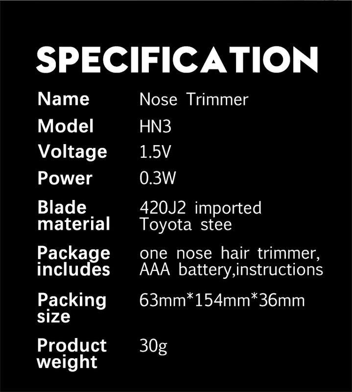 Huanxing-mini recortador eléctrico de pelo nasal HN3, cuchilla afilada, lavado corporal, diseño minimalista portátil, impermeable, seguro para la familia