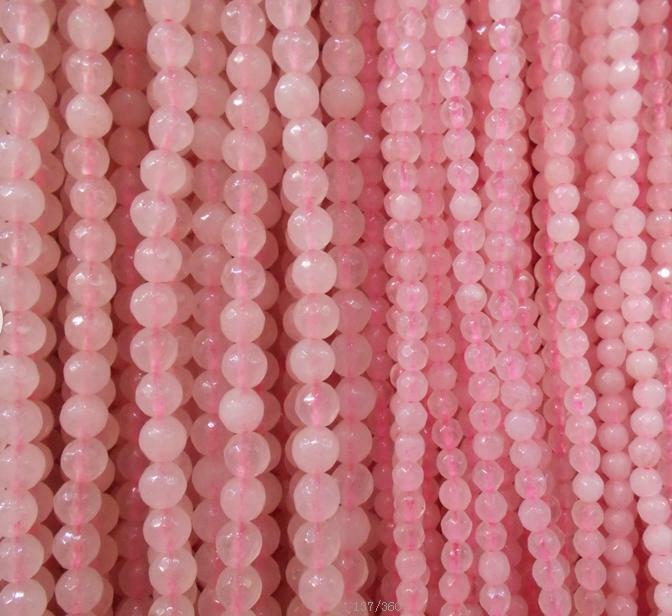 Miçangas espaçadoras de quartzo, de pedras naturais, rosa, de alta qualidade, redondas, para jóias diy 4/6/8/10/12mm