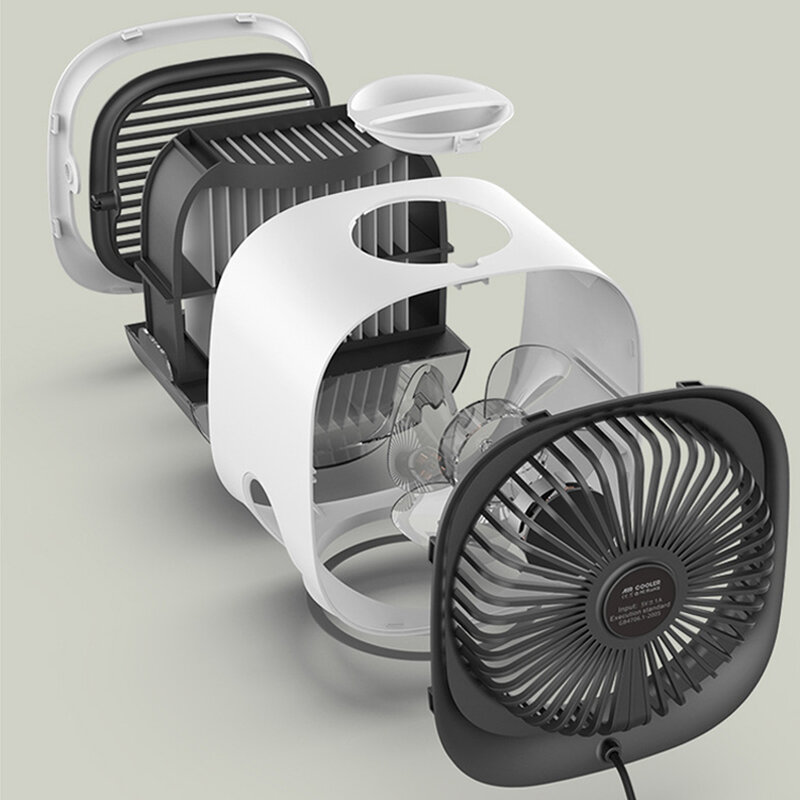 Pendingin Udara Ventilasi Pintar Pelembap Udara Portabel Ruangan Rumah Kantor 3 Kecepatan Desktop Kipas Pendingin Tenang AC