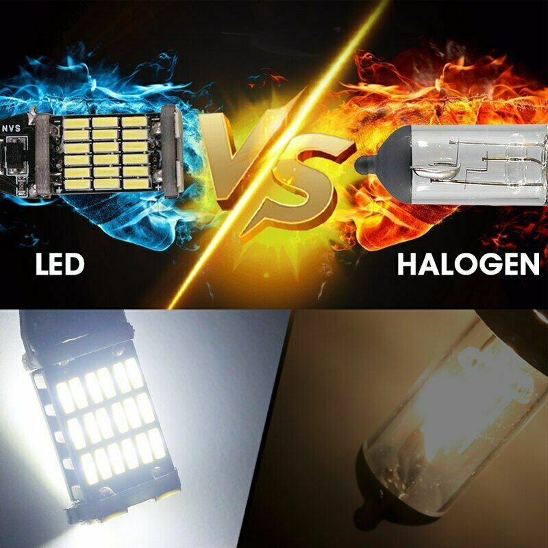 Bombilla LED trasera Universal para coche, iluminación de freno inverso, T15, 45SMD, 6000k, C66, 2 uds.