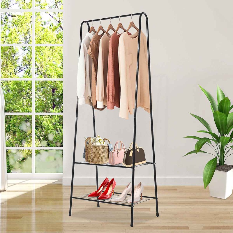 Multi-função triângulo casaco rack removível quarto pendurado roupas rack piso de pé cabide roupas prateleira de suspensão