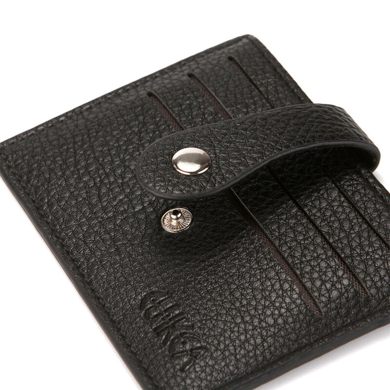 울트라-얇은 지갑 동전 지갑 패키지 Hasp 작은 지갑 동전 케이스 커버 미니 지갑 Lychee 패턴 지갑 남자 버클 카드
