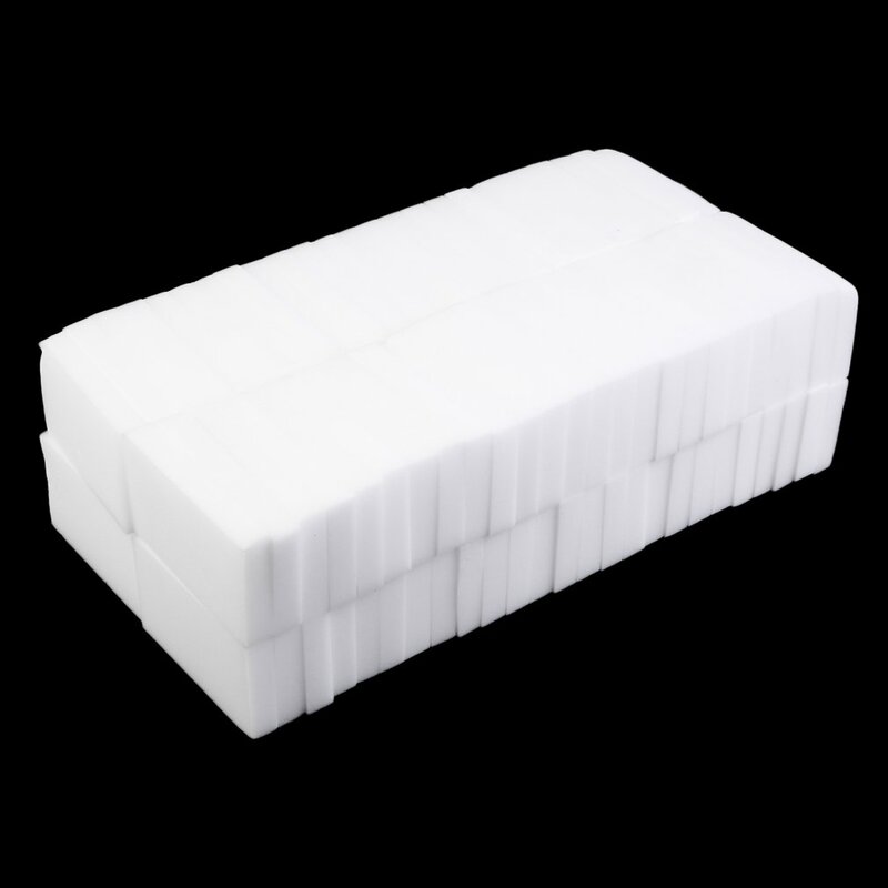 100Pcs White Multi-Functional Magic ฟองน้ำทำความสะอาดยางลบ100X60X20มม.