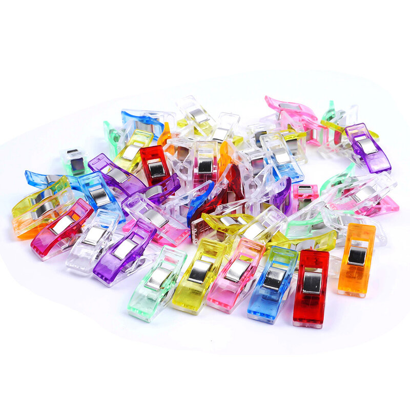 50/100/150PCs Sewing Clips Plastic Clips Quilting Crafting Crocheting Knitting Safety Clips Assorted Colors Binding Clips Paper